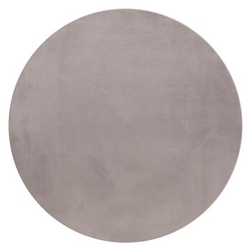 Covor bej lavabil rotund ø 160 cm Pouffy – Ayyildiz Carpets