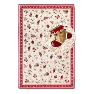 Covor roșu din amestec de bumbac 160x230 cm cu model de Crăciun Toy's Delight Red Christmas – Villeroy&Boch