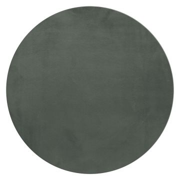 Covor verde lavabil rotund ø 160 cm Pouffy – Ayyildiz Carpets