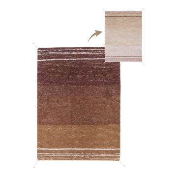 Covor cărămiziu din bumbac 170x240 cm Twin Toffee – Lorena Canals