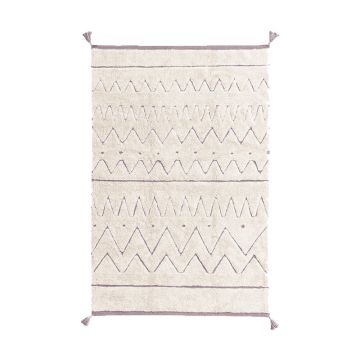 Covor crem lavabil/țesut manual din bumbac 140x200 cm Azteca – Lorena Canals