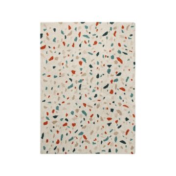 Covor crem lavabil/țesut manual din bumbac 140x200 cm Terrazzo Marble – Lorena Canals