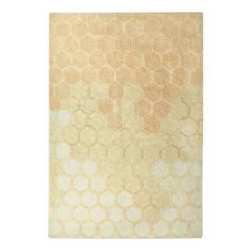 Covor galben ocru lavabil/țesut manual din bumbac 140x200 cm Sweet Honey – Lorena Canals