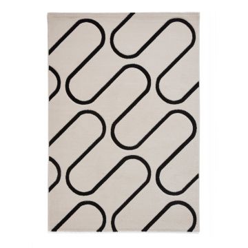 Covor negru-alb 120x170 cm Linear Curve – Catherine Lansfield