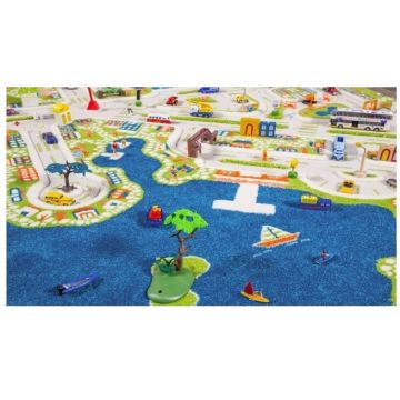 Covor pentru copii 3D Mini City 200x200 cm