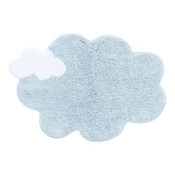 Covor pentru copii albastru deschis lavabil/țesut manual din bumbac 70x100 cm Mini Dream – Lorena Canals Covor pentru copii albastru deschis lavabil/țesut manual din bumbac 70x100 cm Mini Dream – Lorena Canals