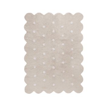 Covor pentru copii bej lavabil/țesut manual din bumbac 120x160 cm Biscuit Beige – Lorena Canals