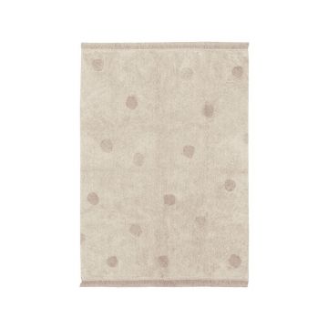 Covor pentru copii crem lavabil/țesut manual din bumbac 120x160 cm Hippy Dots Vintage Nude – Lorena Canals