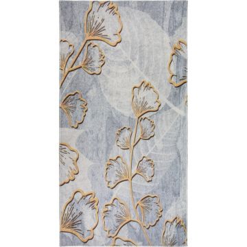 Covor tip traversă gri/auriu lavabil 80x200 cm Dainty – Vitaus ieftin