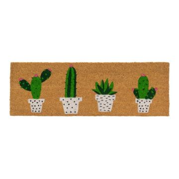 Covoraș de intrare din fibre de nucă de cocos 25x75 cm Cactus – Casa Selección