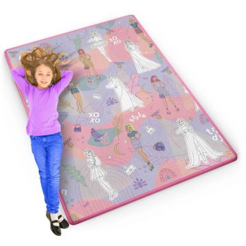 Covoras din spuma pentru joaca si colorat cu markere incluse Ricokids 120x90x0,3 cm Pink Style