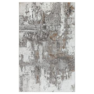 125x200 cm Covor Crem/Bej, Modern, 60% Polipropilenă și 40% Polyester, Lungime Fir 10mm, Living/Hol/Dormitor, Model Sedef