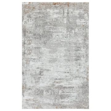 125x200 cm Covor Crem/Gri Deschis, Modern, 60% Polipropilenă și 40% Polyester, Lungime Fir 10mm, Living/Hol/Dormitor, Model Kumsal