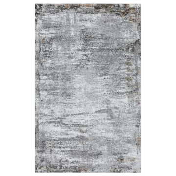 125x200 cm Covor Gri, Modern, 60% Polipropilenă și 40% Polyester, Lungime Fir 10mm, Living/Hol/Dormitor, Model Kumsal