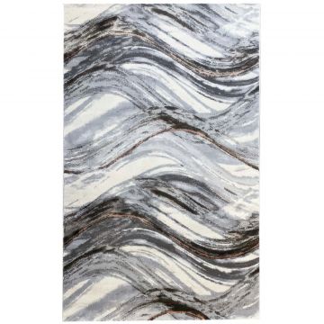 Covor Moss 100x200cm, Design Modern, Gri/Pudra, Densitate 2500 gr/m2