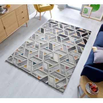 Covor River Gri/Multicolor 160X230 cm, Flair Rugs