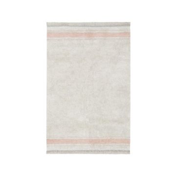 Covor roz/crem lavabil/țesut manual din bumbac 140x200 cm Gastro Rose – Lorena Canals