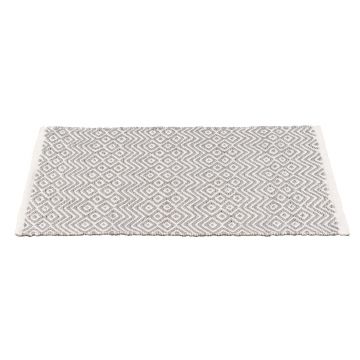 Covoras de baie Rug Abai, Wenko, 50x80x0.8 cm, plastic/poliester, gri/alb