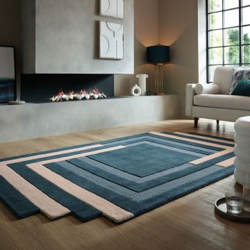 Covor Abstract Labyrinth Verde 150X240 cm, Flair Rugs