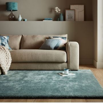 Covor Faroe Faux Wool Fur Albastru 120X170 cm, Flair Rugs