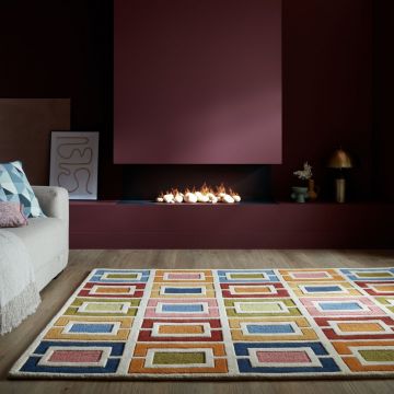 Covor Illusion Retro Blocks Multicolor 160X230 cm, Flair Rugs