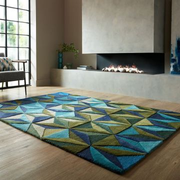 Covor Illusion Reverie Albastru 120X170 cm, Flair Rugs