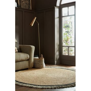 Covor Kahana Negru 180X180 cm, rotund, Flair Rugs