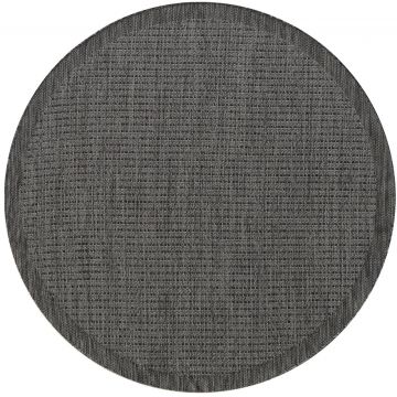 Covor rotund Giza Negru 120x120 cm