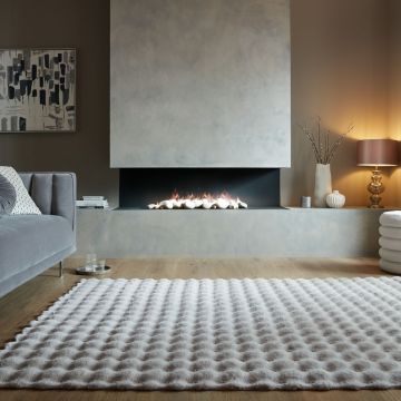 Covor Waffle Faux Fur Gri 120X170 cm, Flair Rugs