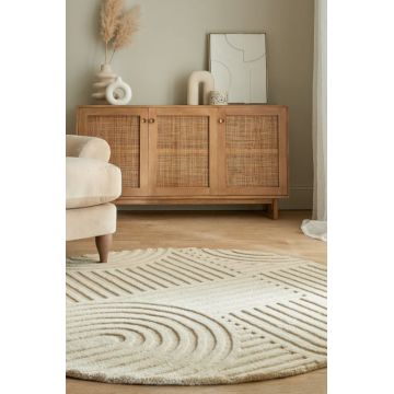 Covor Zen Garden Natural 160X160 cm, rotund, Flair Rugs