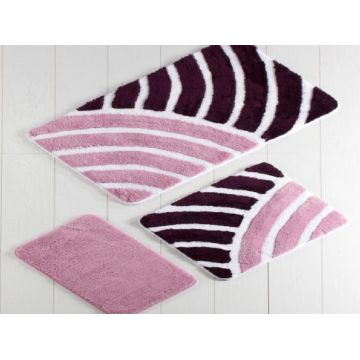 Set 3 Covorase de Baie Helen Purple (Acryl)