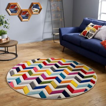 Covor Bolero Multicolor 160X160 cm, rotund, Flair Rugs