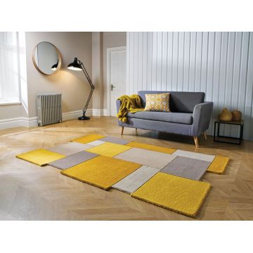 Covor Collage Galben Ochre/Natural 150X240 cm, Flair Rugs