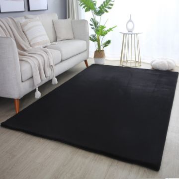 Covor Pouffy V1 Negru 120 x 170cm