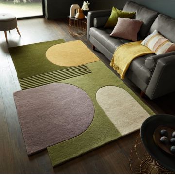 Covor Lozenge Verde/Multicolor 120X180 cm, Flair Rugs