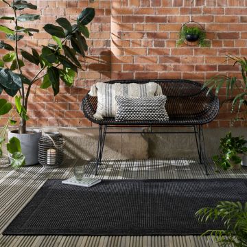 Covor Weave Outdoor CHARCOAL 133X170 cm, Flair Rugs