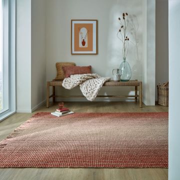 Covor Mottle Jute Ombre Rosu 200X290 cm, Flair Rugs