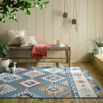 Covor Plaza Avery Albastru 200X290 cm, Flair Rugs