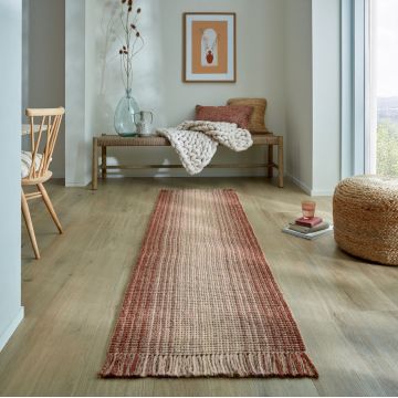 Covor traversa Mottle Jute Ombre Rosu 60X230 cm, Flair Rugs