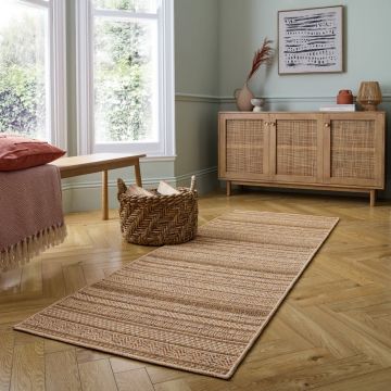 Covor traversa Sylvie Farah Stripe Natural 80X230 cm, Flair Rugs