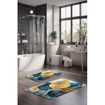 Set covorase de baie, Cartwright, CT-5411, Poliester, Multicolor Set covorase de baie, Cartwright, CT-5411, Poliester, Multicolor