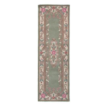 Covor din lână Flair Rugs Aubusson, 67 x 210 cm, verde