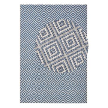 Covor de exterior NORTHRUGS Karo, 140 x 200 cm, albastru