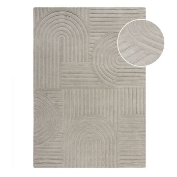 Covor din lână Flair Rugs Zen Garden 160 x 230 cm, gri