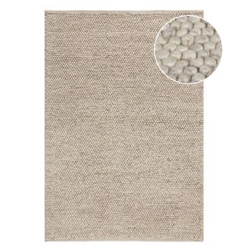 Covor gri deschis țesut manual din amestesc de lână 120x170 cm Minerals – Flair Rugs