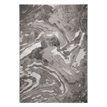 Covor gri/argintiu 80x150 cm Marbled – Flair Rugs