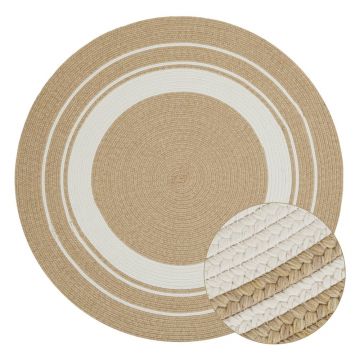 Covor rotund de exterior în culoare naturală ø 200 cm - NORTHRUGS