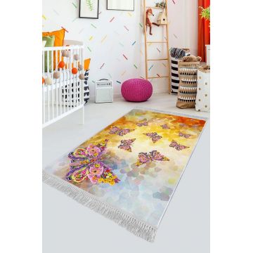 Covor de hol, ELS638, 100x150 cm, Catifea, Multicolor ieftin