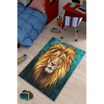 Covor de hol, KHMFESTO001KEÇE, 100x150 cm, Poliester, Multicolor ieftin