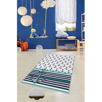 Covor de hol, HMNT484, 100x200 cm, Poliester, Multicolor ieftin